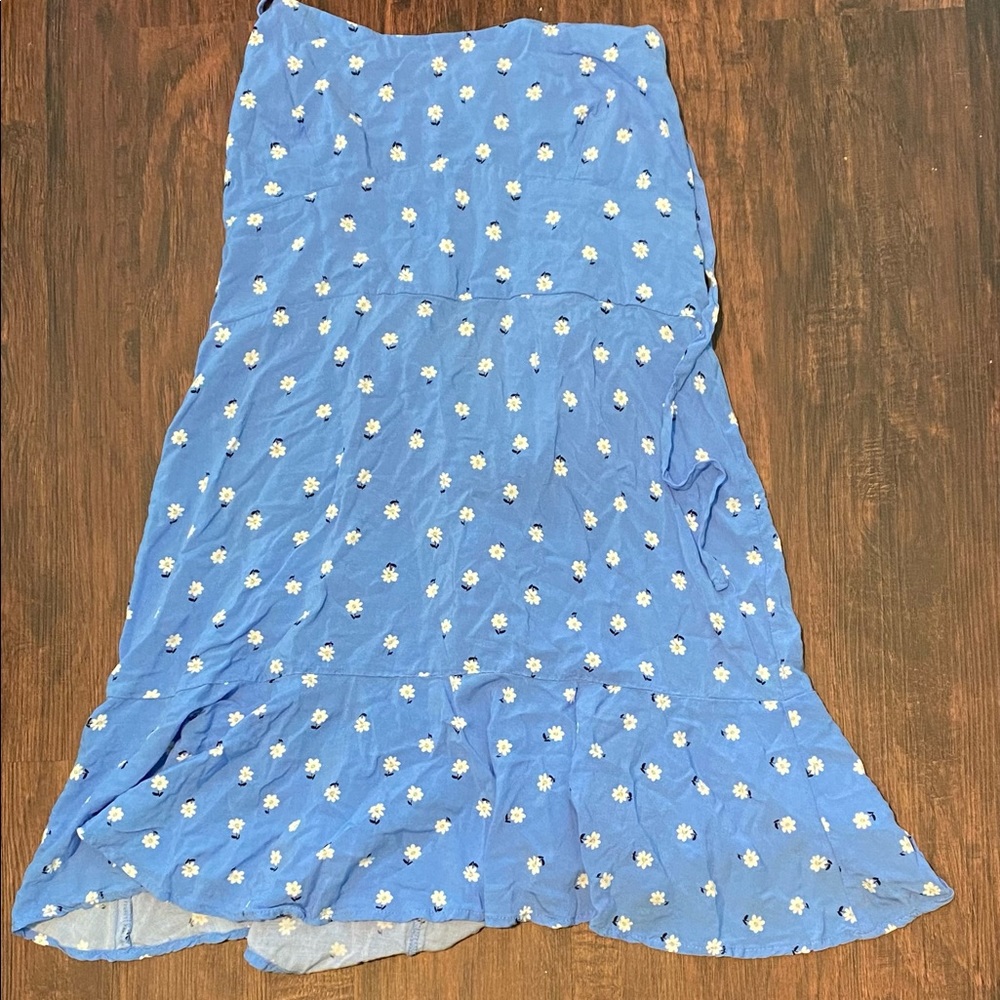 Target blue tie back mini dress